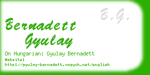 bernadett gyulay business card